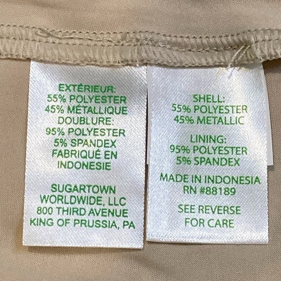 NWT Lilly Pulitzer Gold Metallic Crinkle Faye V-Neck Ruffle Dress - Sz XS - Picture 7 of 8